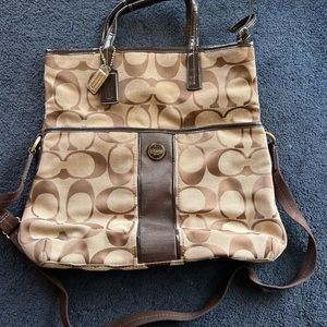 Coach Crossbody Signature Foldover Bag